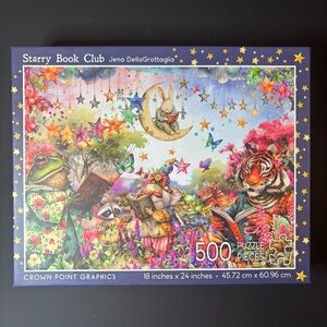 Starry Book Club 500 Piece Jigsaw Puzzle by Crown Point Graphics - New